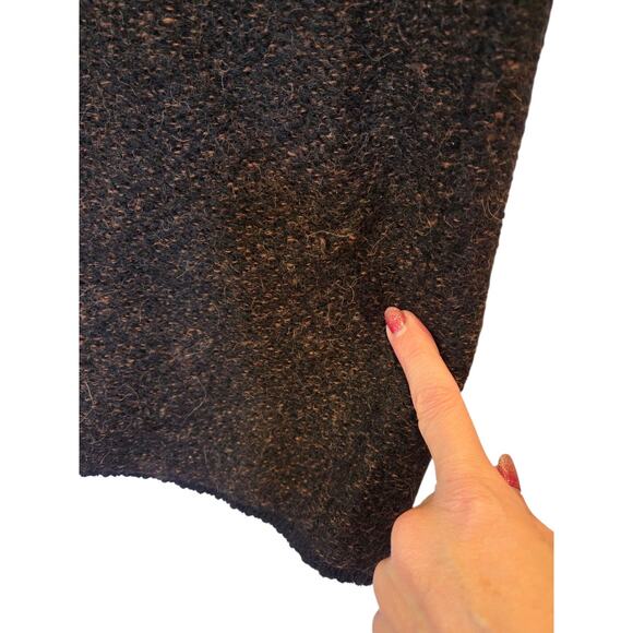 Peruvian Connection Women's Herringbone Coat Dress Long Sleeve Alpaca Wool | L - Picture 9 of 10